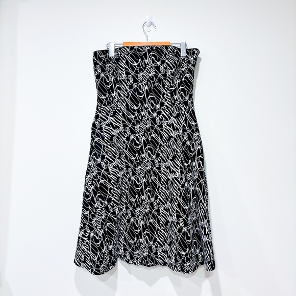SPENSER JEREMY Black and white strapless dress - Picture 1 of 6